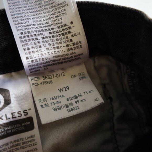 Levi's Women's Premium 501 Original Shorts Cutoff Black Jeans Denim Size 29 - Picture 8 of 9